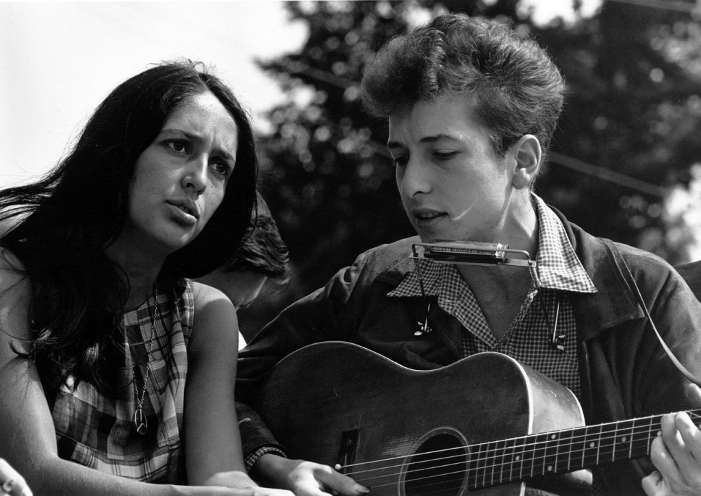 bob dylan, musician, joan baez